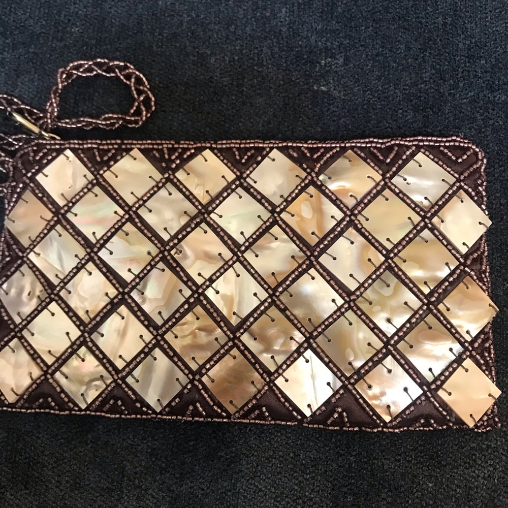 Handmade mother of Pearl wristlet.